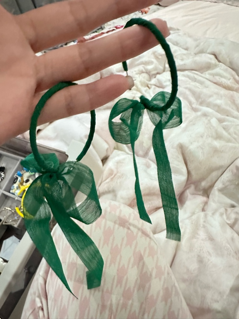 Green Bow Headbands Duo